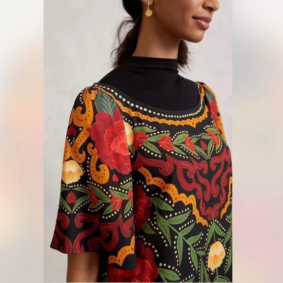 Farm Rio x Anthropologie Mock Neck Mini dress - Picture 1 of 5